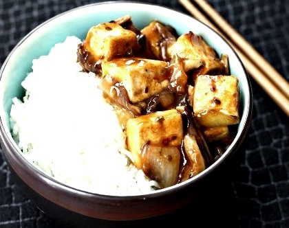 Stir Fried Tofu And Shiitake Mushrooms