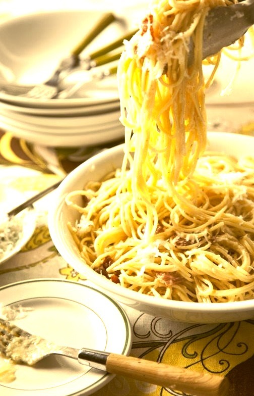 Classic Spaghetti Alla Carbonara @ Salted + Styled