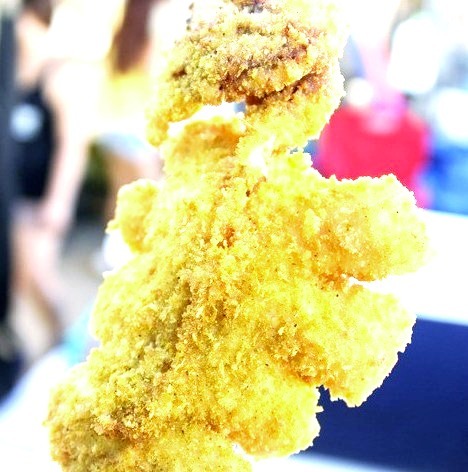 fried squid on a stick