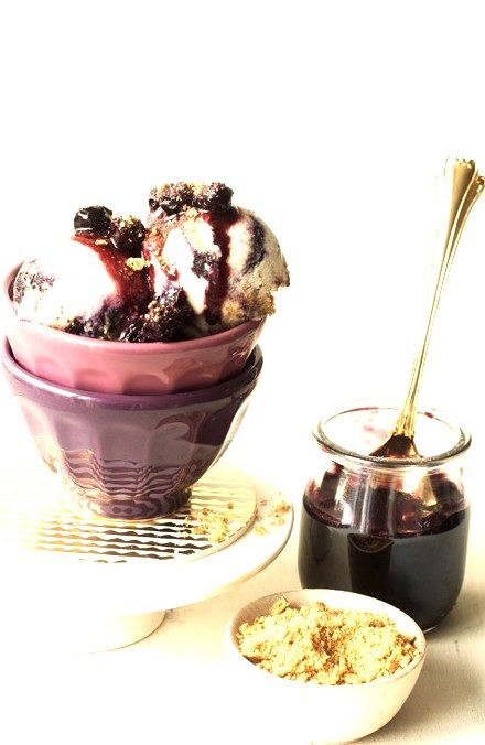 Blueberry Maple Cheesecake Ice CreamSource